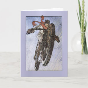 Vintage Motorcycle Poster Karte