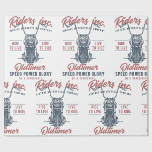 Vintage Motorcycle Riders Inc Geschenkpapier