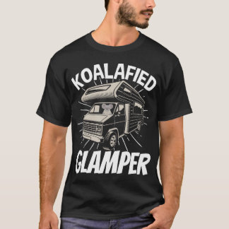 Vintage Motorhome Rv Camping Camper Koalafied Glam T-Shirt