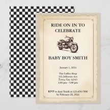 Vintage-Motorrad-Baby-Party
