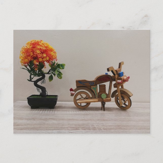 Vintage-Motorrad 🏍️ Feiertagspostkarte (Vorderseite)
