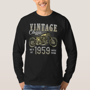 Vintage Motorrad Geboren 1959 Klassisches Motorrad T-Shirt