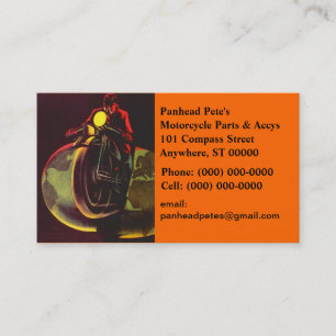 Vintage Motorrad-Kugel-aufspaltengeschäfts-Karte Visitenkarte