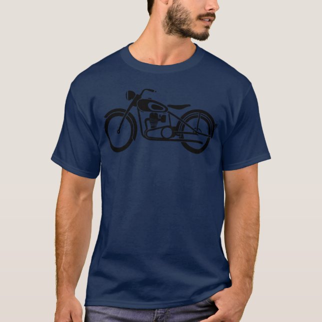 Vintage-Motorrad-Kunstgeschenk T-Shirt (Vorderseite)