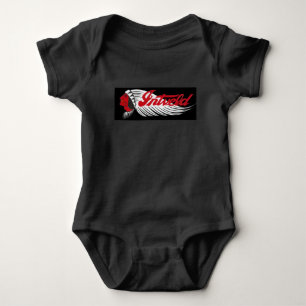 Vintage-Motorrad-Logo Schwarz Baby Strampler
