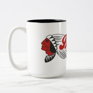 Vintage-Motorrad-Logo Weiß Zweifarbige Tasse