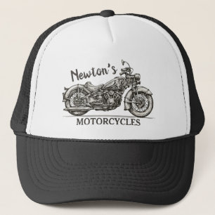 Vintage Motorrad-Personalisierter NAME Biker-Garag Truckerkappe