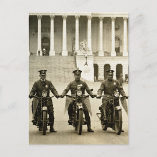 Vintage Motorrad-Polizist der 1920er Jahre Postkarte
