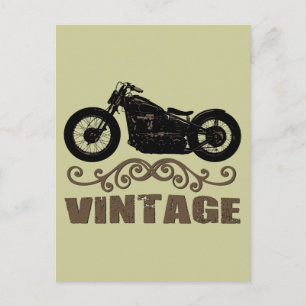 Vintage-Motorrad Postkarte