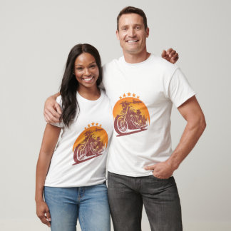 Vintage-Motorrad-Sonnenuntergang | Biker-Fahrt-T-S T-Shirt