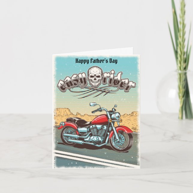 Vintage-Motorrad zum Vatertag Karte (Vorderseite)