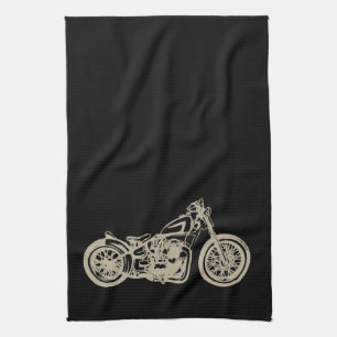 Vintage-Motorradbar oder Männerhöhle Geschirrtuch