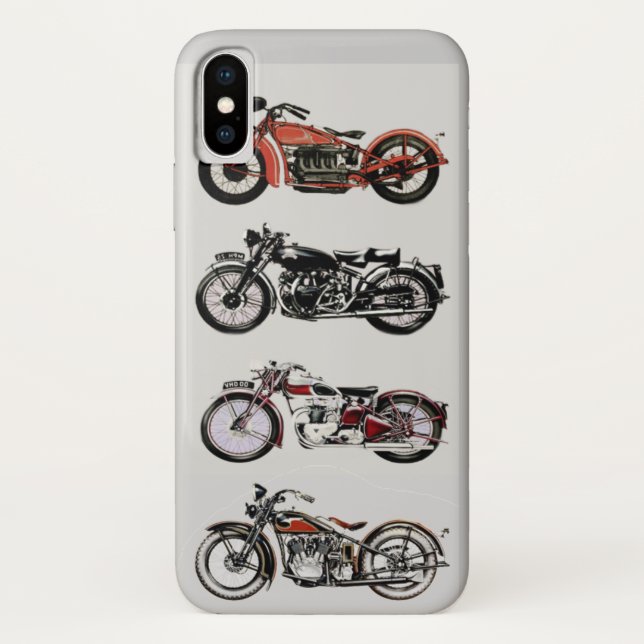 VINTAGE MOTORRÄDER Case-Mate iPhone HÜLLE (Rückseite)