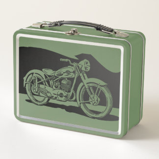 Vintage Motorräder & Mountain Metall Brotdose