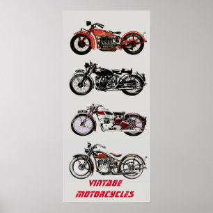 Vintage MOTORRÄDER Poster