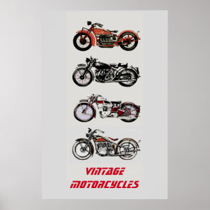 Vintage MOTORRÄDER Poster