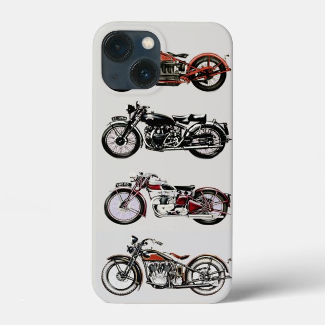 VINTAGE MOTORRÄDER, rot Case-Mate iPhone Hülle (Rückseite)