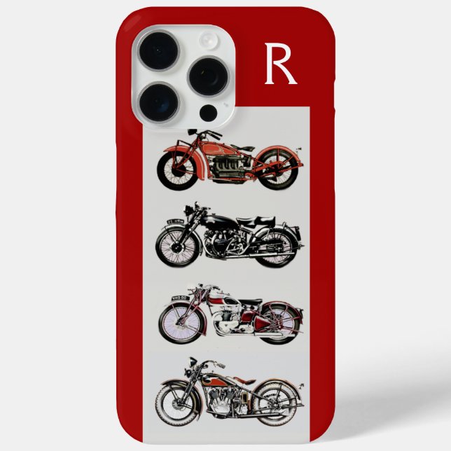 VINTAGE MOTORRÄDER, rot Case-Mate iPhone Hülle (Rückseite)