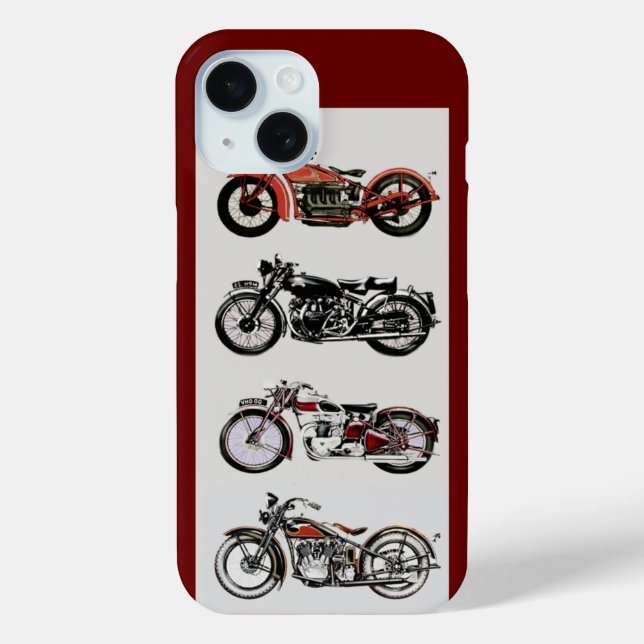 VINTAGE MOTORRÄDER, rot Case-Mate iPhone Hülle (Rückseite)