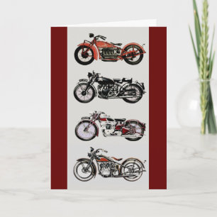 VINTAGE MOTORRÄDER Vatertag Karte
