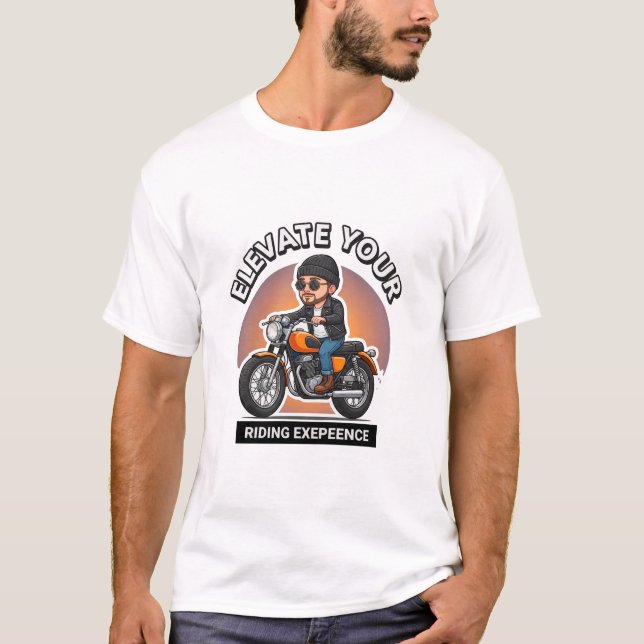 Vintage-Motorradfahrer T-Shirt (Vorderseite)