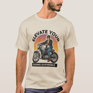 Vintage-Motorradfahrer T-Shirt