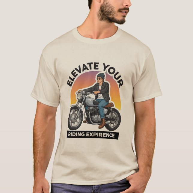 Vintage-Motorradfahrer T-Shirt (Vorderseite)