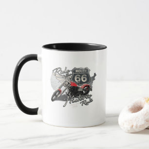 Vintage Motorradfahrroute 66 Tasse