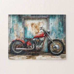 Vintage Motorradfarbe Puzzle