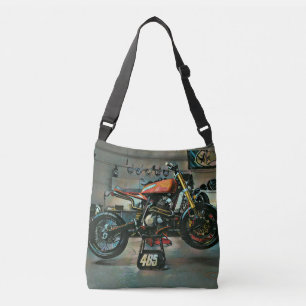 Vintage Motorradkunst Tragetaschen Mit Langen Trägern