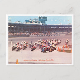Vintage Motorradrennen in Daytona Beach Florida Postkarte
