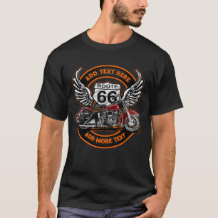 Vintage Motorradstrecke 66 Flügel gestalten T-Shirt
