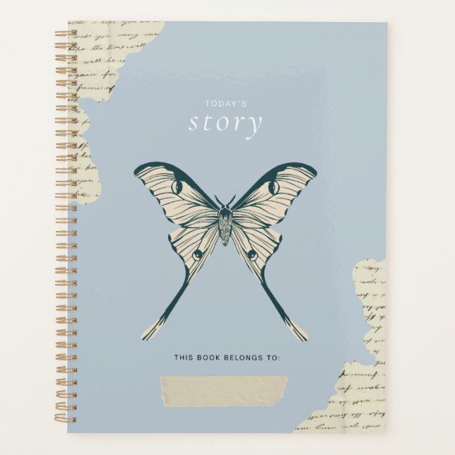 Vintage-Motten & Scrapbook-Ästhetik-Journal Planer (Vorderseite)