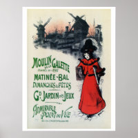 Vintage Moulin de la Galette französische Kunst