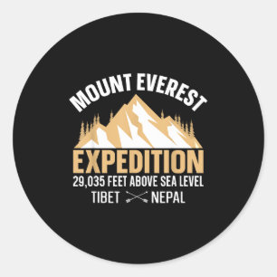 Vintage Mount Everest Runder Aufkleber