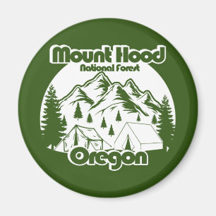 Vintage Mount Hood National Forest Magnet