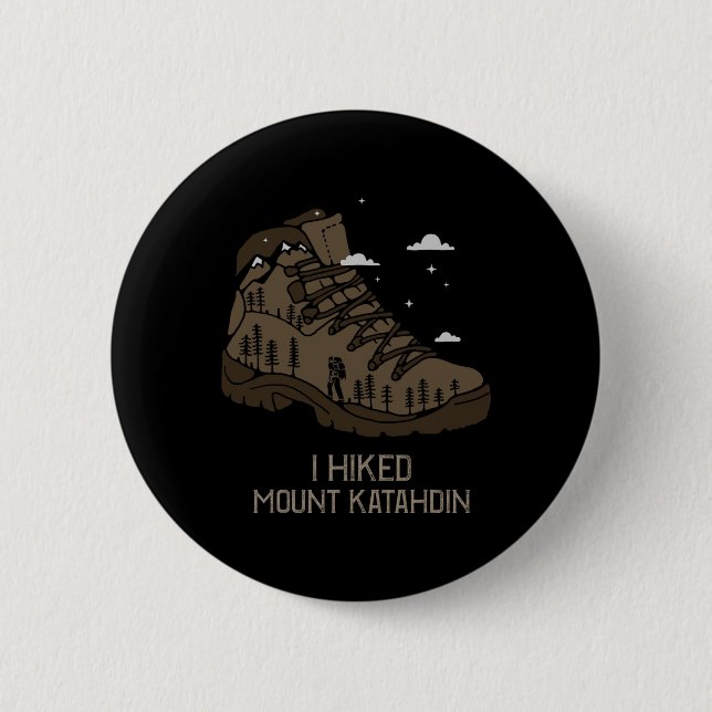 Vintage Mount Katahdin Camping Wanderschuh  Button (Vorderseite)