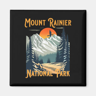 Vintage Mount Rainier National Park Souvenir Wande Magnet