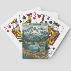 Vintage Mount Rainier Nationalpark Berge Spielkarten
