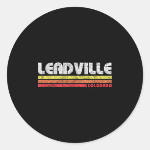 Vintage-Mountainbike Leadville Colorado Retro Runder Aufkleber