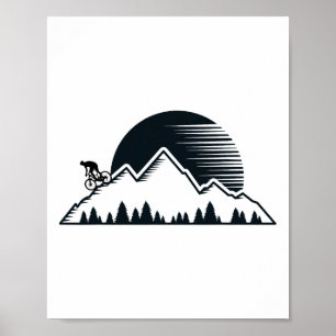 Vintage-Mountainbike - Outdoor-MTB-Downhill-Bikin Poster