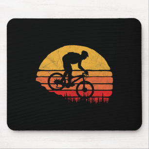 Vintage-Mountainbiking Outdoor Retro-Sonnenunterga Mousepad