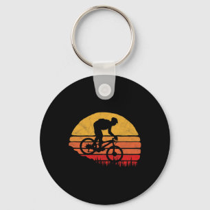 Vintage-Mountainbiking Outdoor Retro-Sonnenunterga Schlüsselanhänger