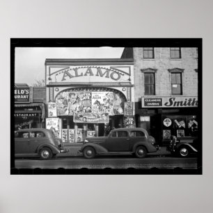 Vintage Movie Theater Photograph Poster