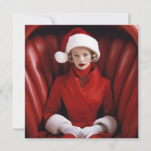 Vintage Mrs Claus Feiertagskarte