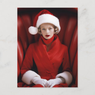 Vintage Mrs Claus Feiertagspostkarte