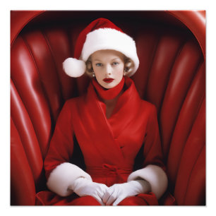 Vintage Mrs Claus Fotodruck