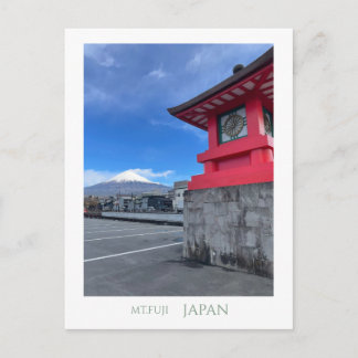 Vintage Mt Fuji Japan Red Torii Gate Postcard Postkarte