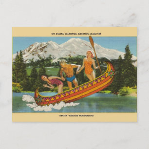 Vintage-Mt.-Shasta-Cascade-Wunderland-Postkarte Postkarte
