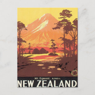 Vintage Mt. Taranaki Mt. Egmont Neuseeland Postkarte